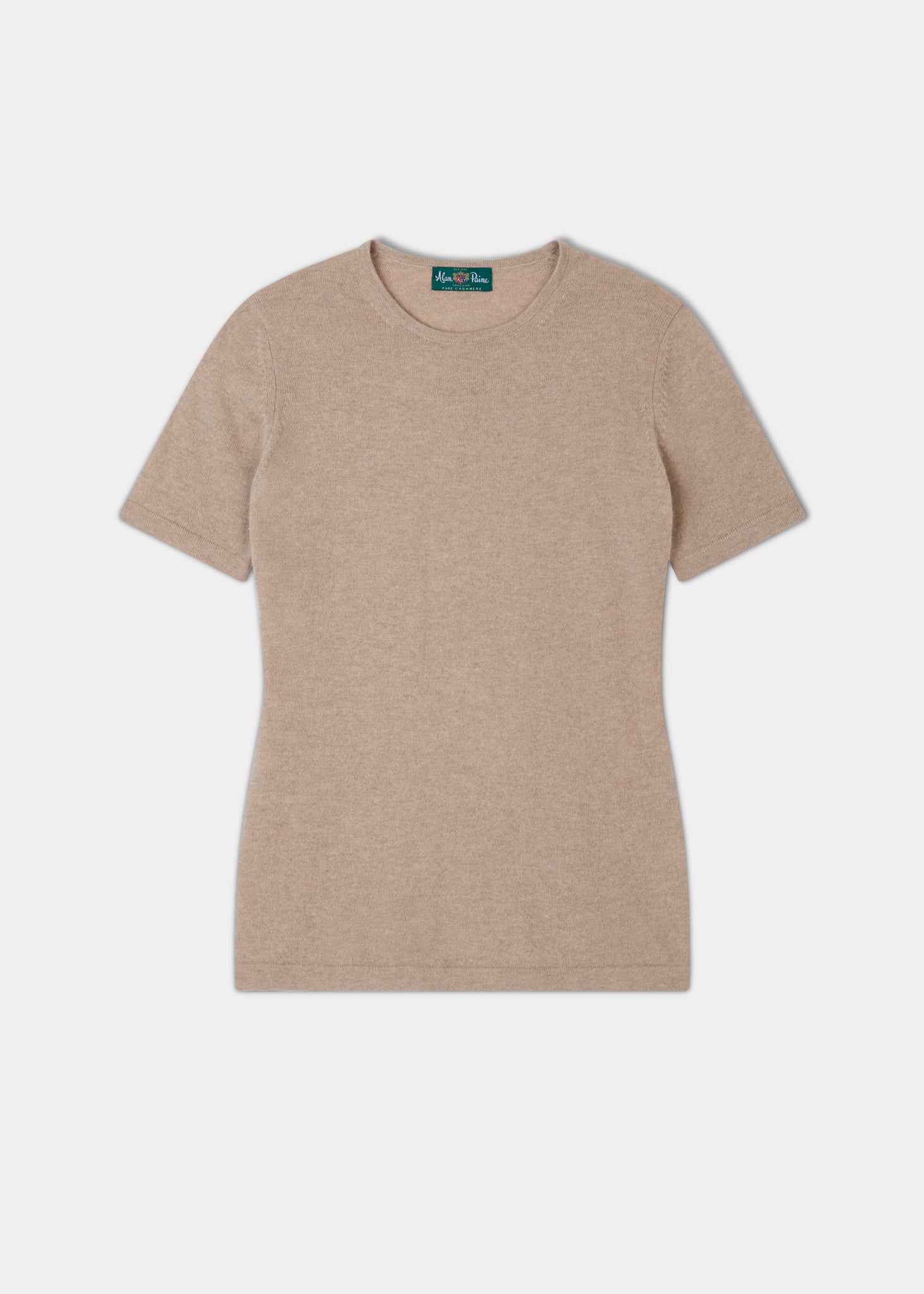 Lisa Ladies Cashmere Crew Neck In Linen