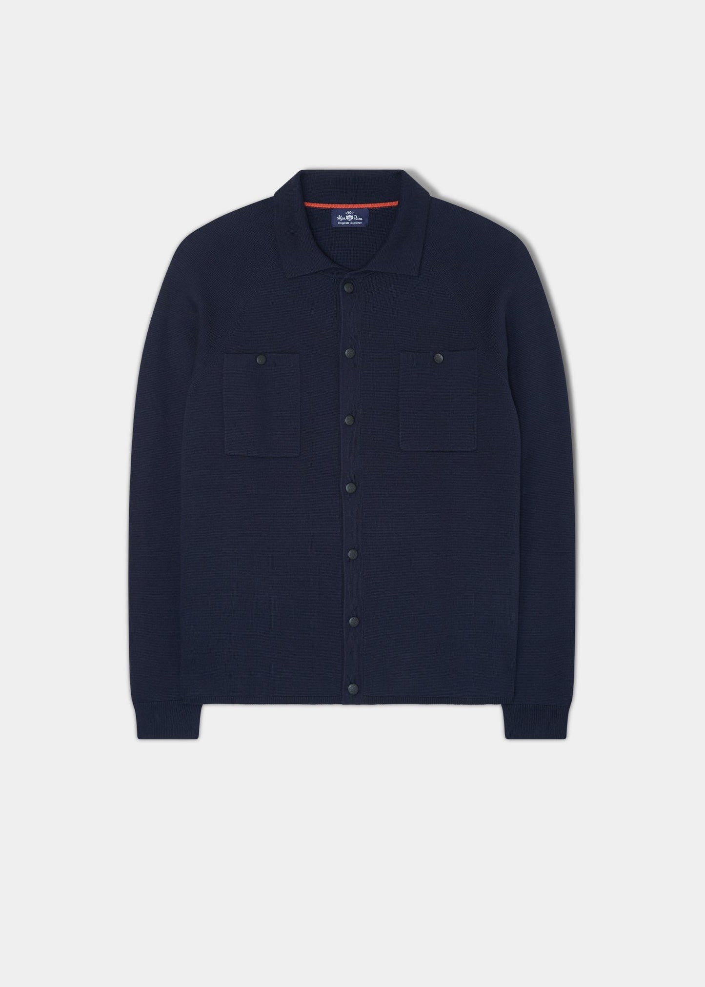 Harting Raglan Knit Shirt In Dark Navy