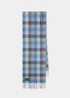 Hillclay Small Square Check Scarf In Glacier