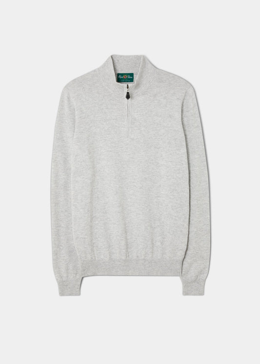 Selhurst Cotton Cashmere 1/4 Zip Jumper In Dove