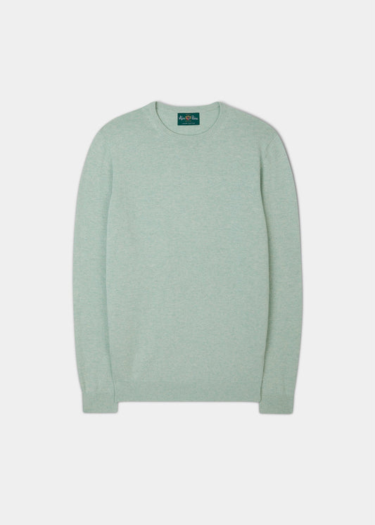 Leysmill Cotton Cashmere Jumper In Sage