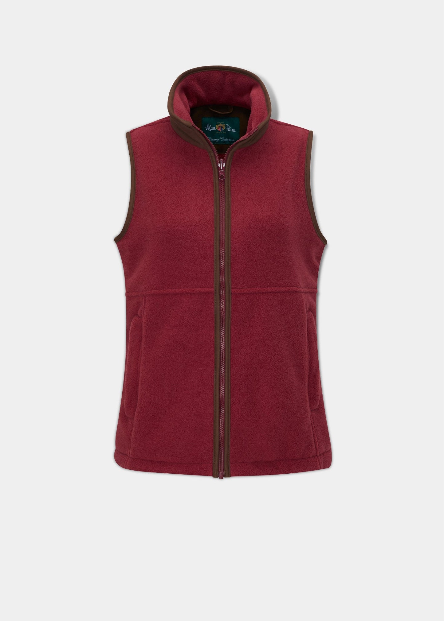 Aylsham Ladies Fleece Gilet In Cranberry