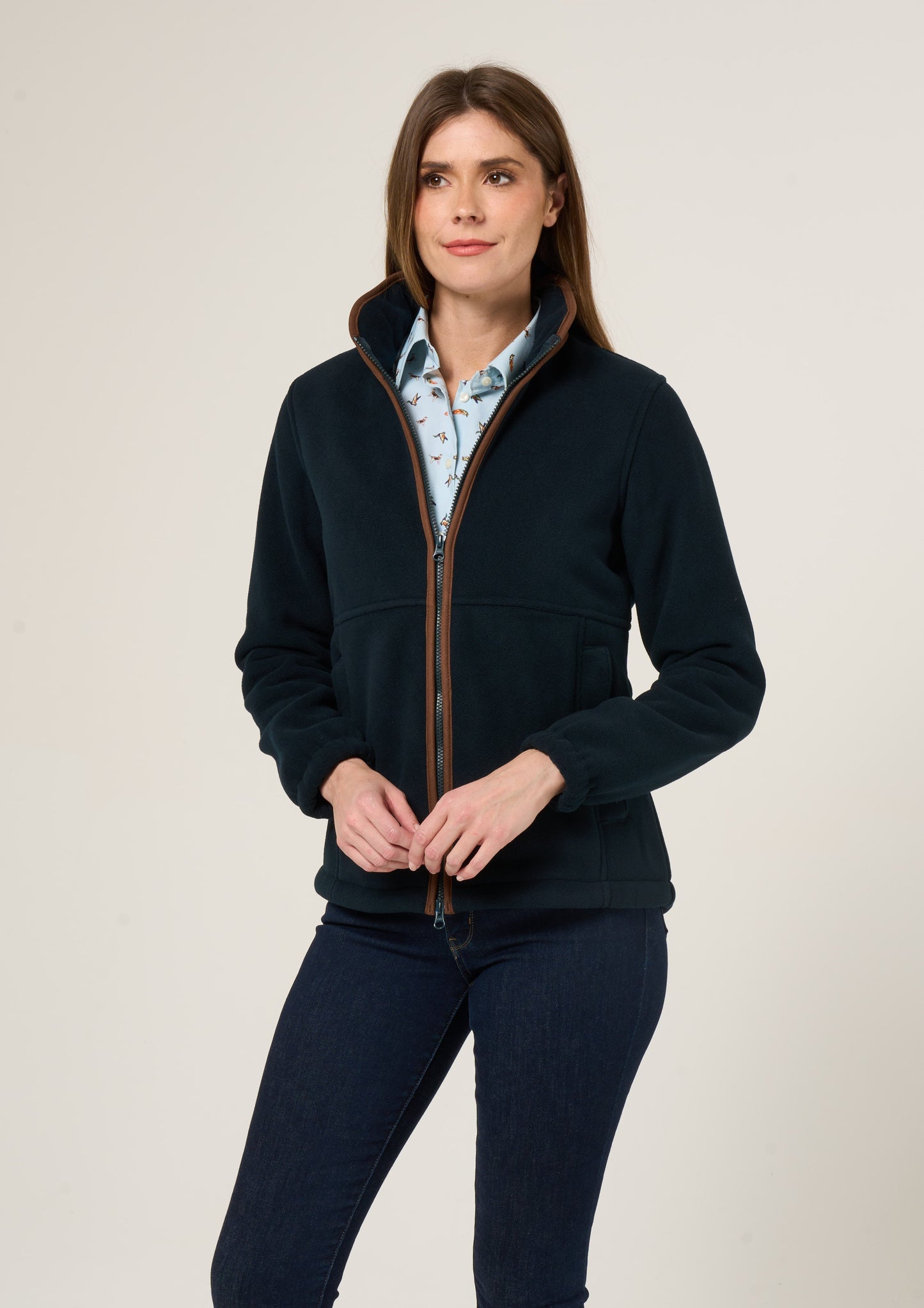 Aylsham Ladies Fleece Jacket In Dark Navy