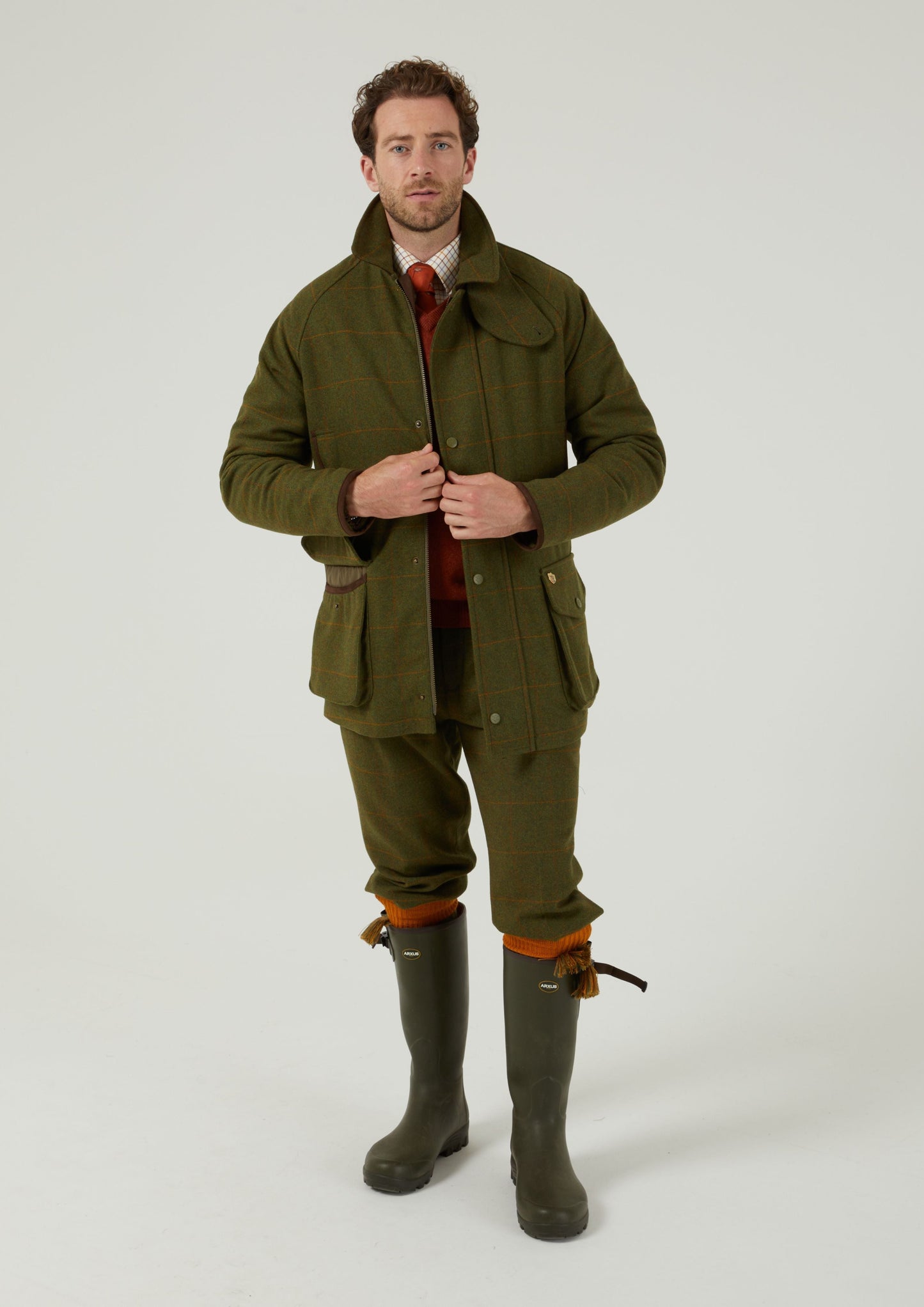 Combrook Men's Waterproof Tweed Coat In Maple