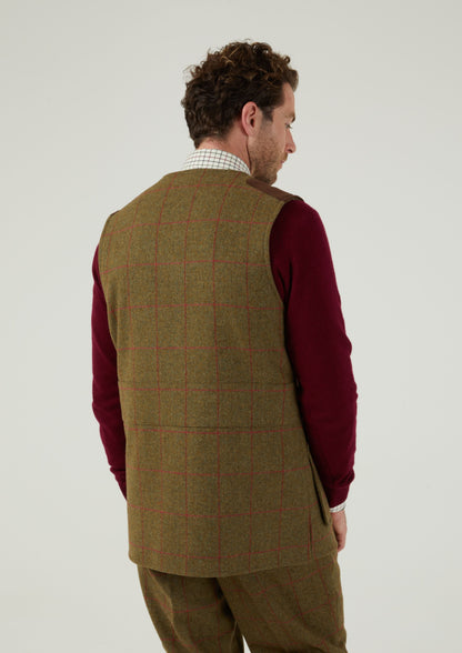 Combrook Men's Tweed Shooting Waistcoat in Sage