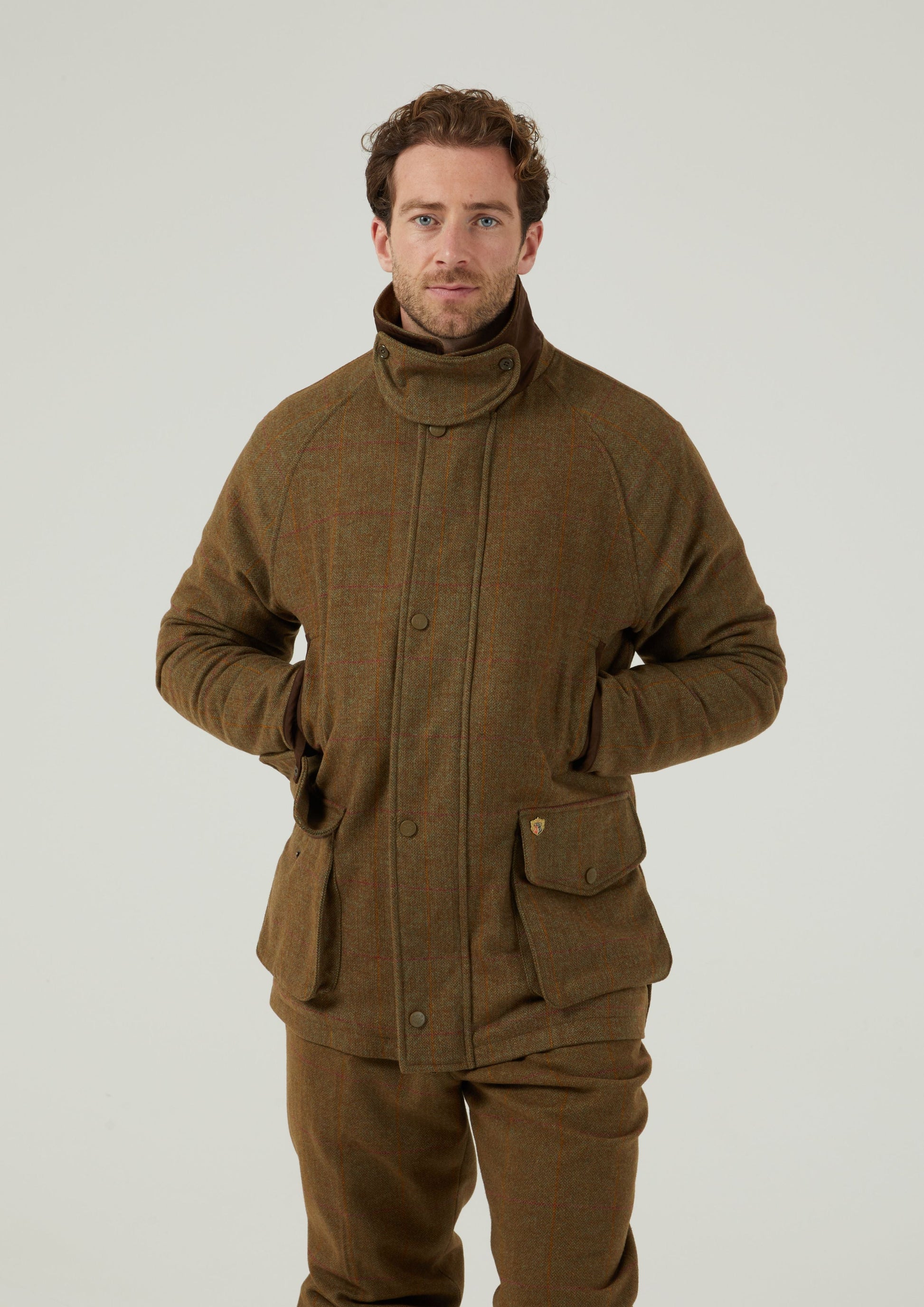 Combrook Men's Waterproof Tweed Coat In Hawthorn