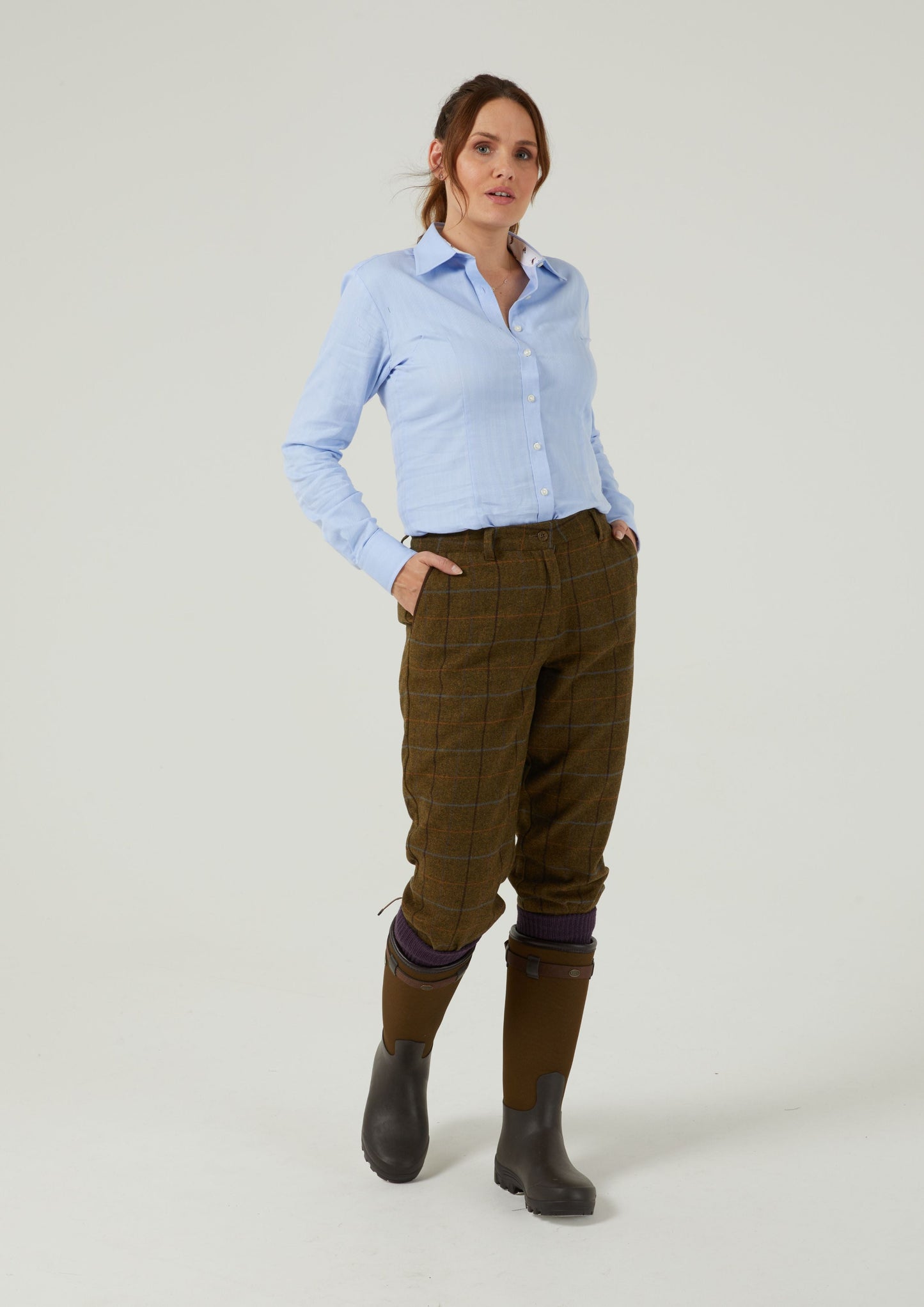 Combrook Ladies Tweed Breeks In Hazel