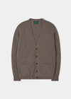 Cornwall Lambswool Cardigan in Vole - Classic Fit