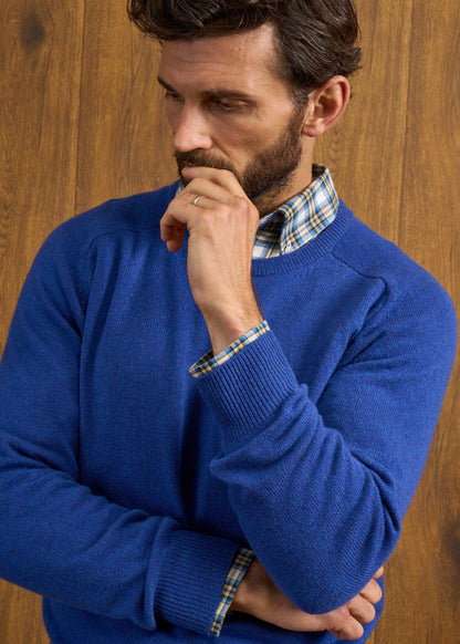 Dorset Men's Lambswool Jumper in Persian - Classic Fit