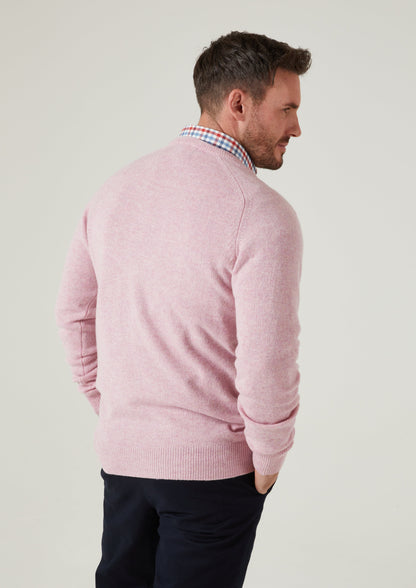 Hampshire Lambswool Jumper in Pink Haze