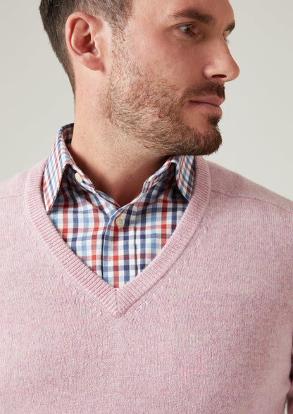 Hampshire Lambswool Jumper in Pink Haze