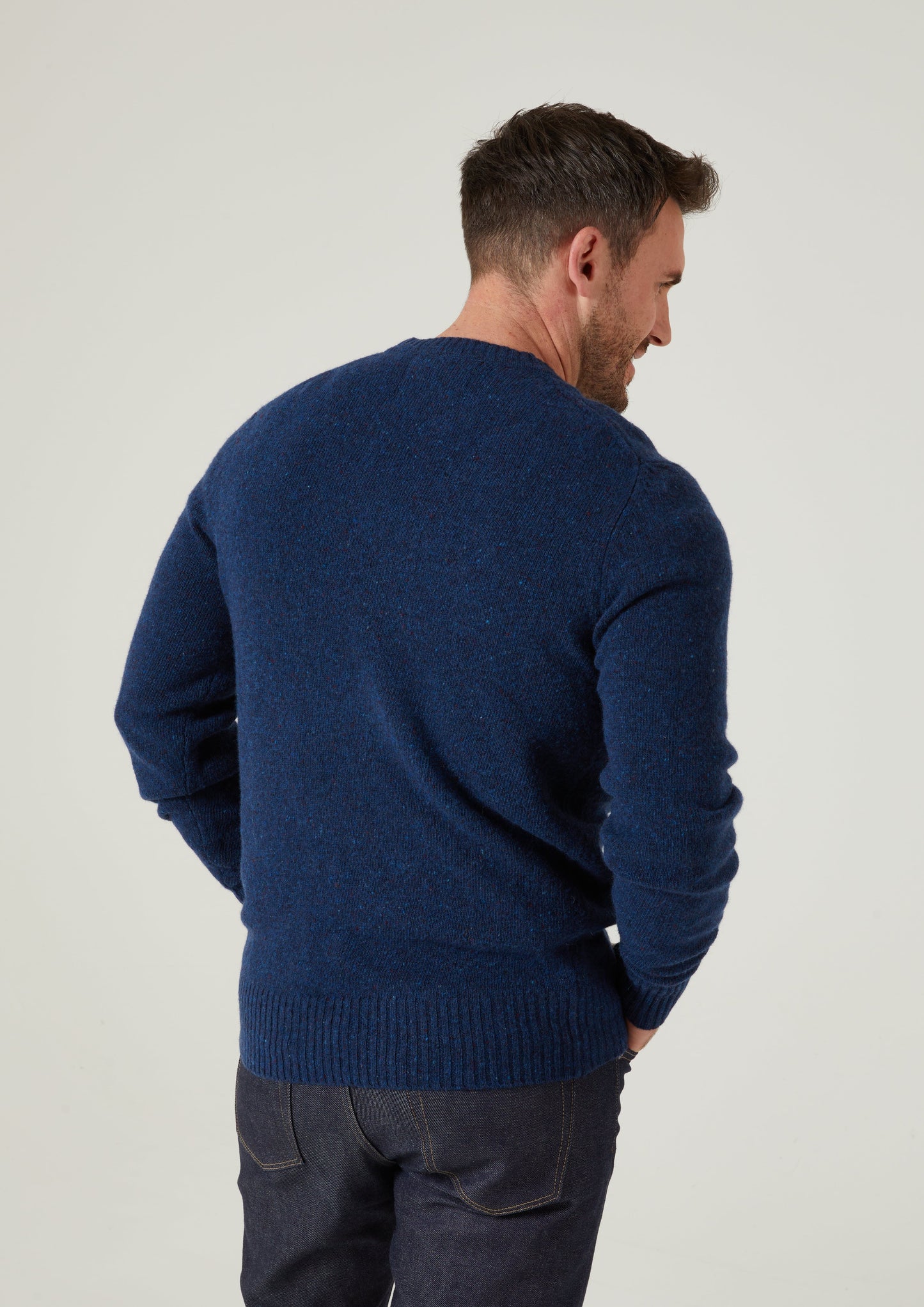 Kinnadie Supersoft Shetland Indigo Jumper