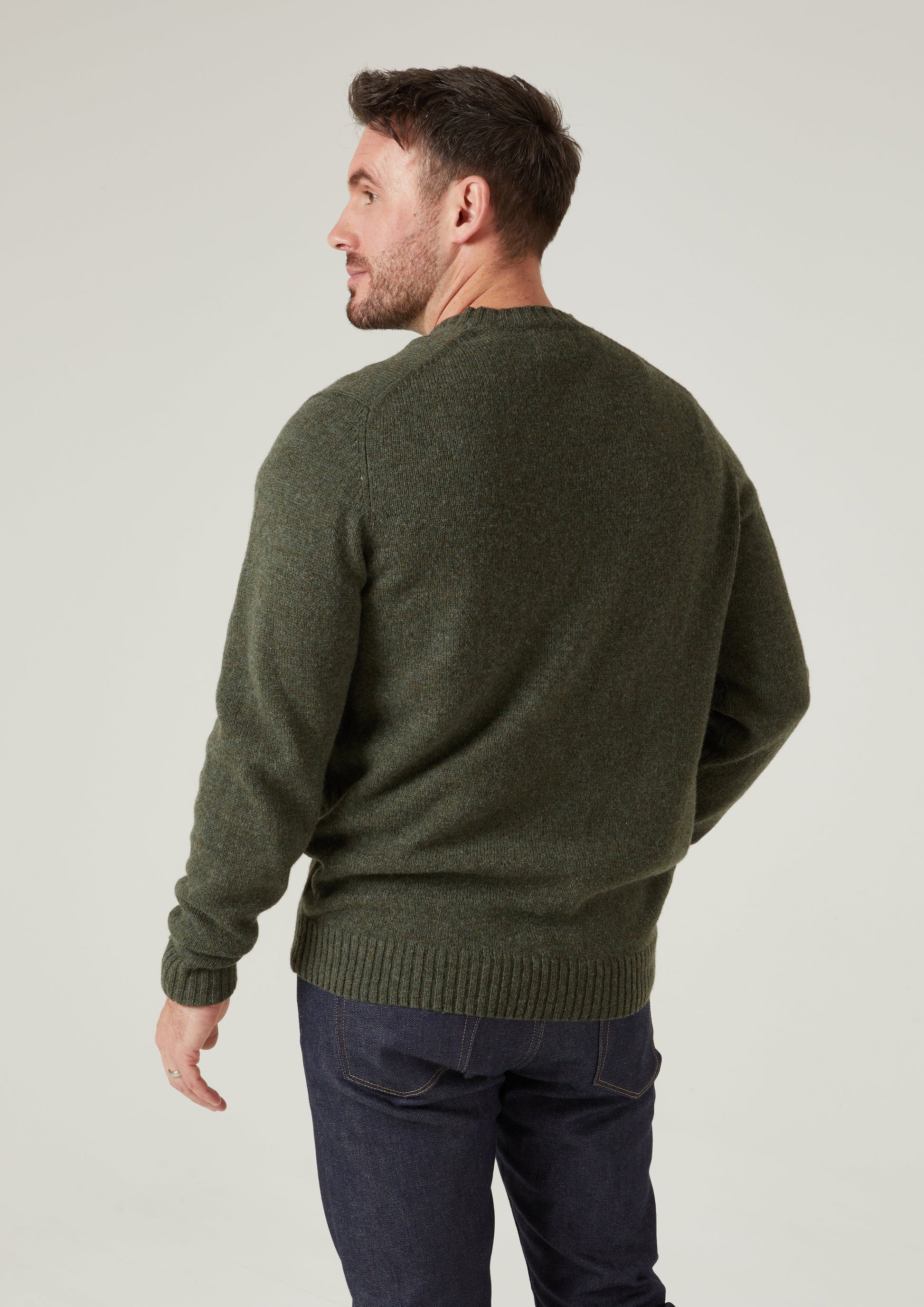 Kinnadie Supersoft Shetland Jumper In Moorland