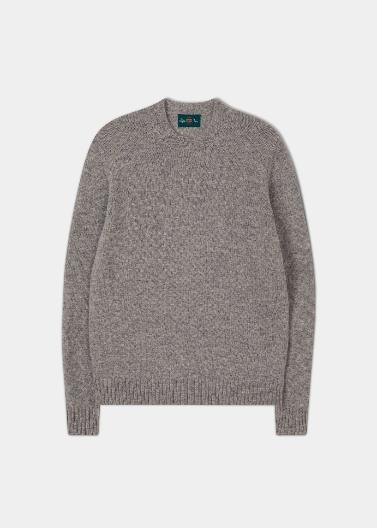 Kinnadie Supersoft Shetland Jumper In Silver Grey - Regular Fit