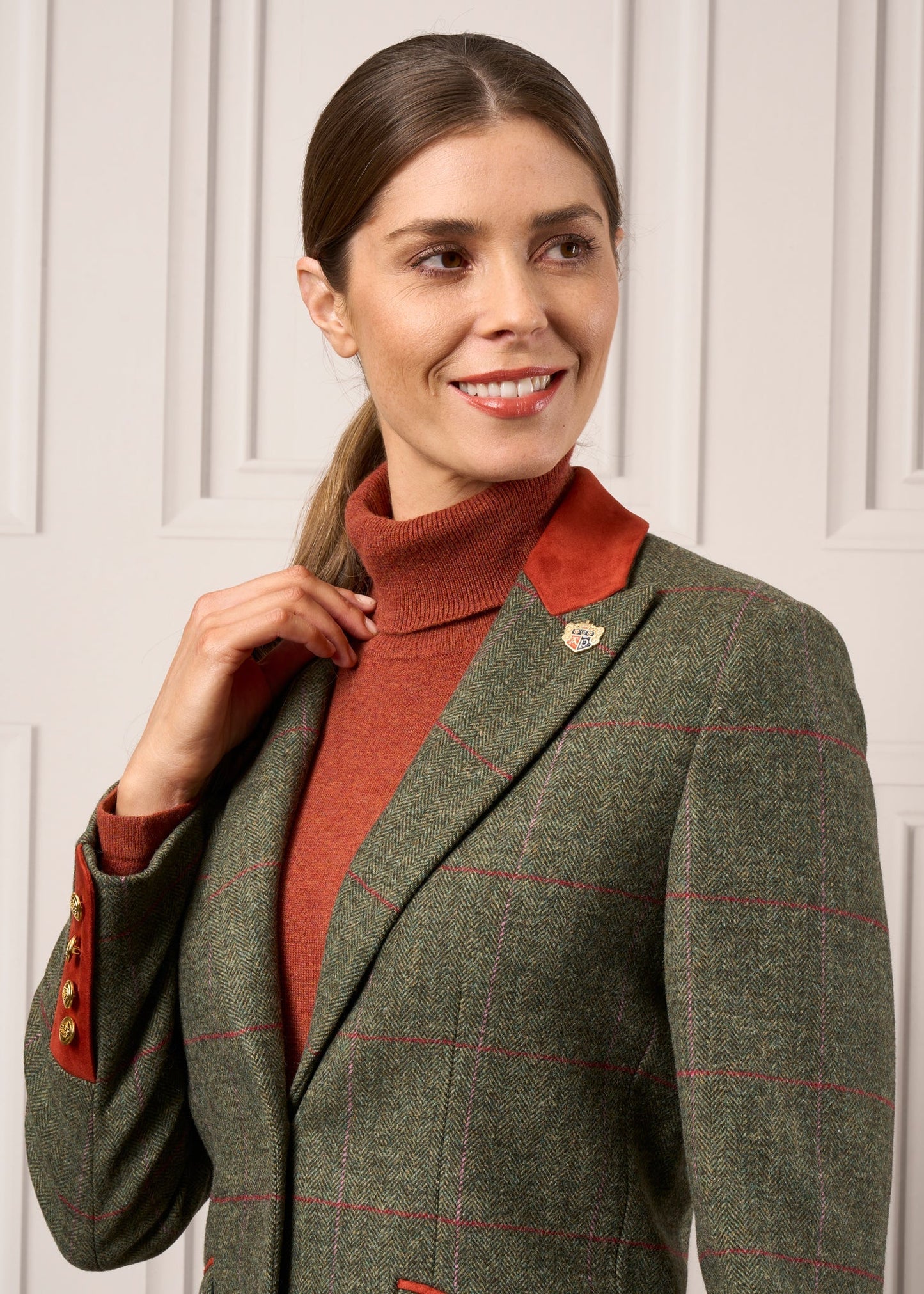 Combrook Ladies Mid-Thigh Coat In Heath 