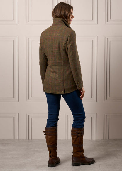 Surrey Ladies Tweed Coat In Hemlock