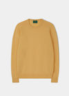 Lenzie Men's Lambswool Jumper In Canary - Regular Fit