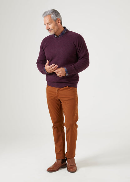 Lenzie-mens-Lambswool-Black-Grape-Jumper