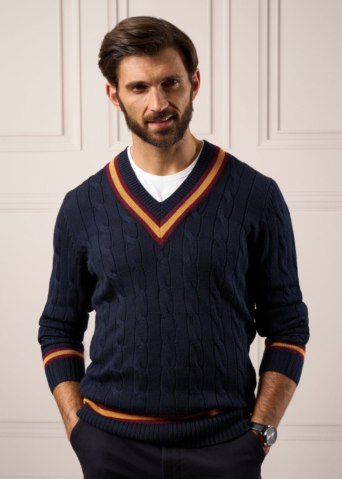 Mens-Merino-Cricket-Sweater-Navy-Gold-1