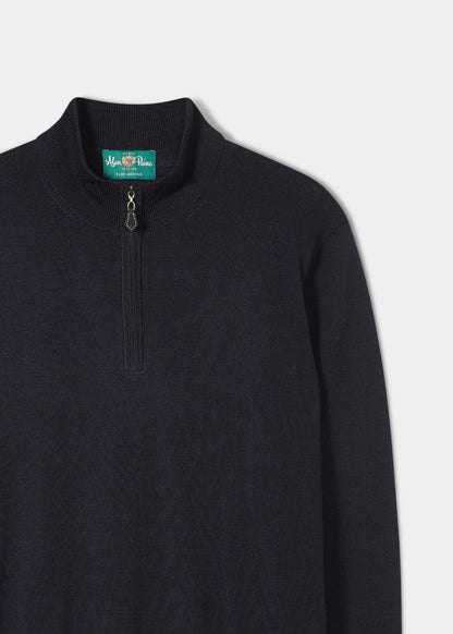 Merino-Wool-Half-Zip-Jumper-Navy