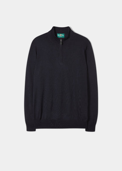 Merino-Wool-Half-Zip-Jumper-Navy