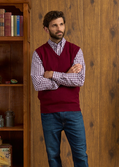 Lambswool-Slipover-Sweater-Bordeaux