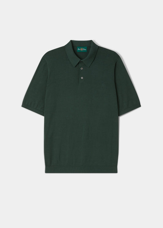 Paignton Cotton Polo Shirt In Alan Paine Green