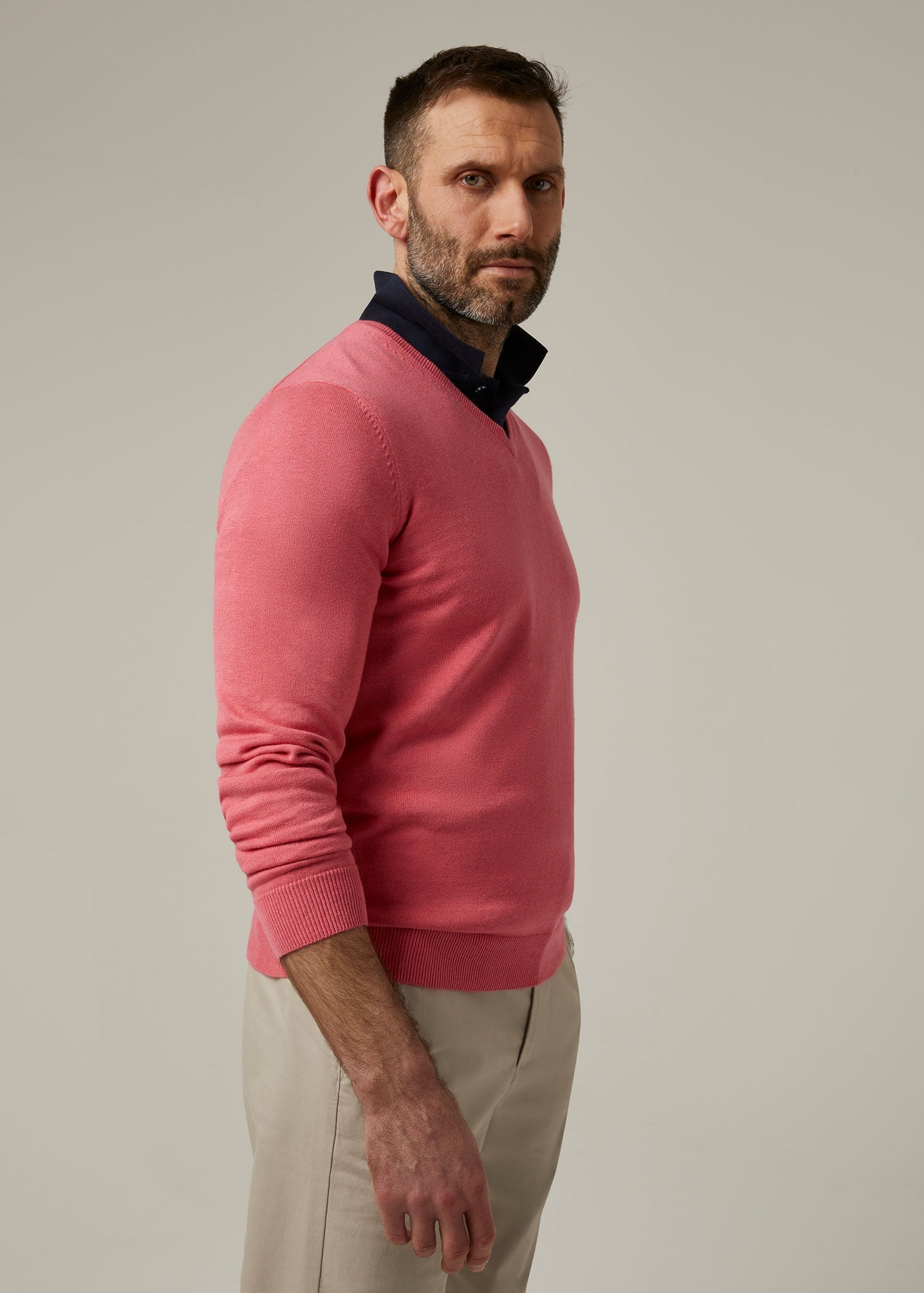 Rothwell Cotton Cashmere Jumper In Swizzle