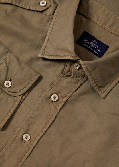 Shalhurt Button Through Shirt In Khaki