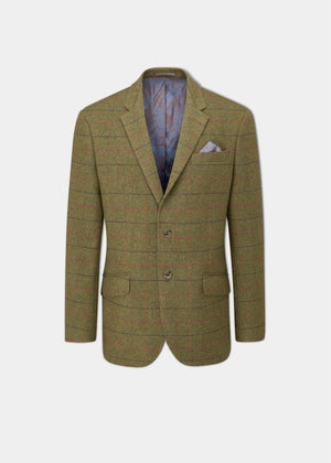 Surrey Tweed Lined Blazer In Meadow