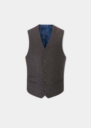 Surrey Men's Tweed Lined Country Waistcoat In Bramble