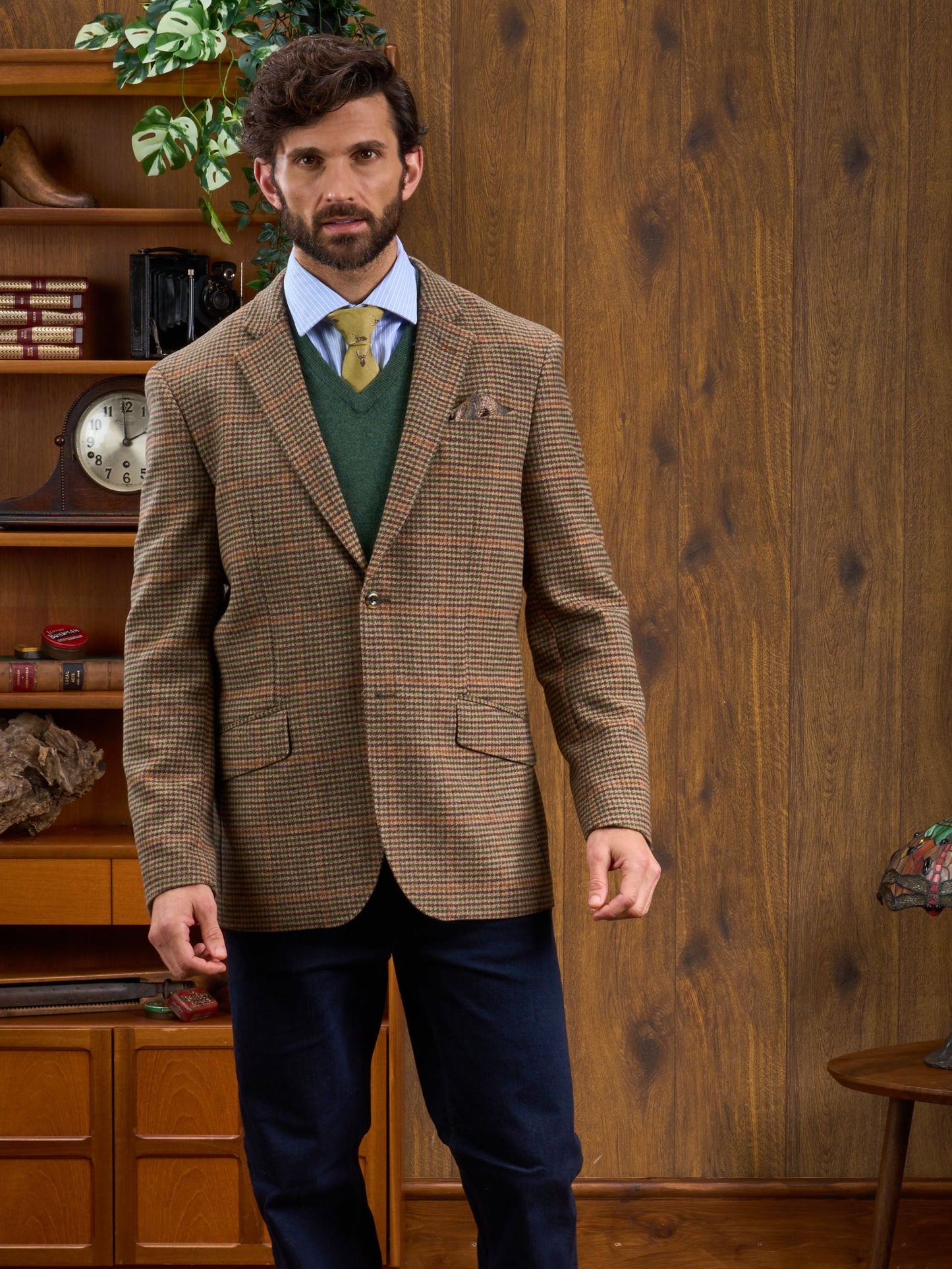 Surrey Tweed Lined Blazer In Sycamore