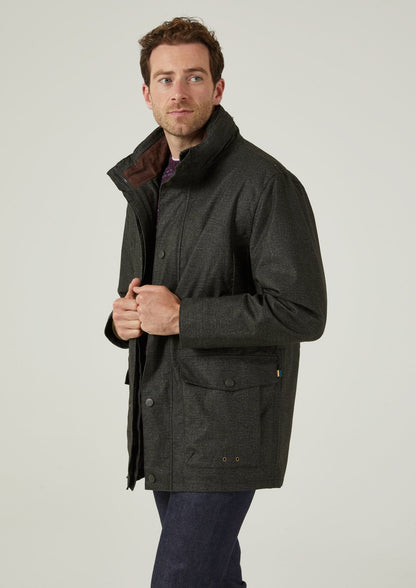 Fernley Men's Waterproof Field Coat In Hopsack