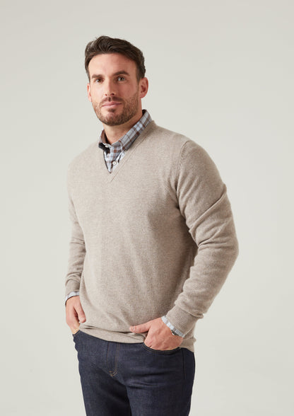 Albury Geelong Wool Jumper in Mushroom