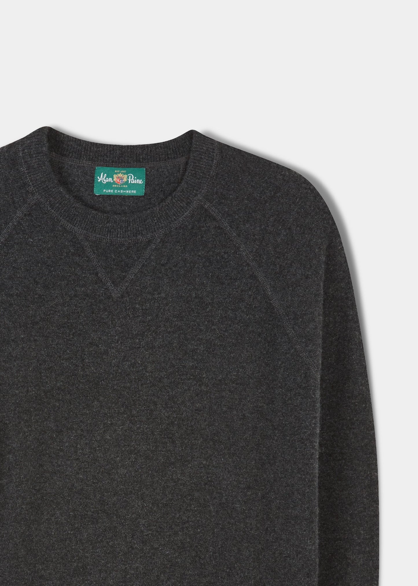 Assington Cashmere Charcoal Sweatshirt - Regular Fit