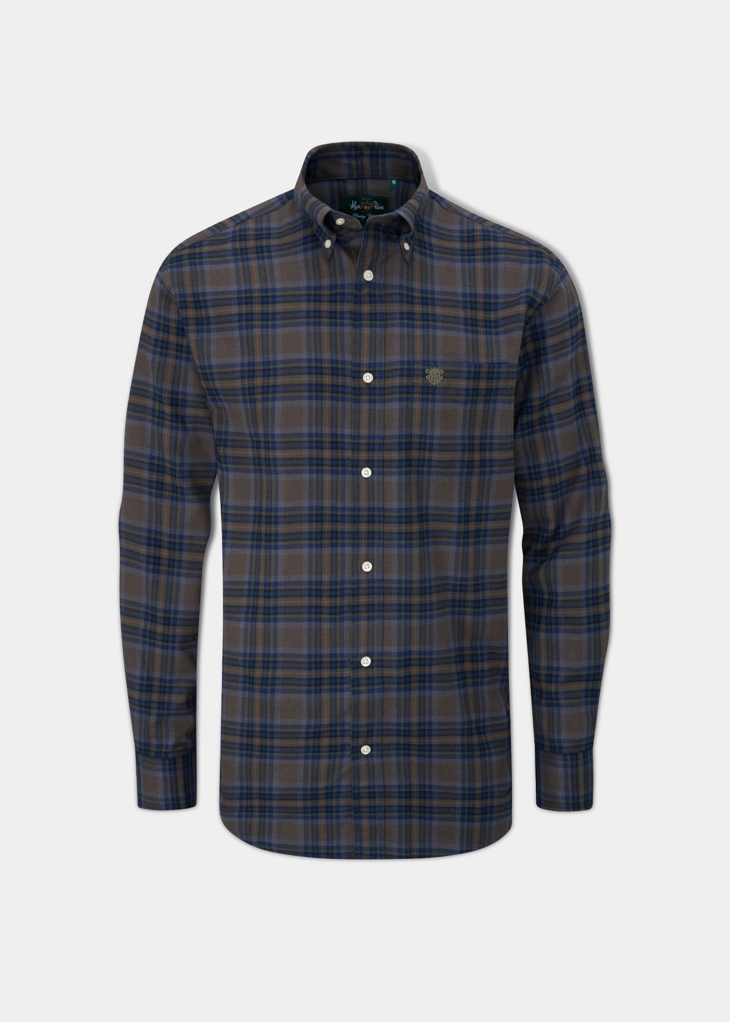 Ilkley Flannel Check Shirt In Brown - Shooting Fit