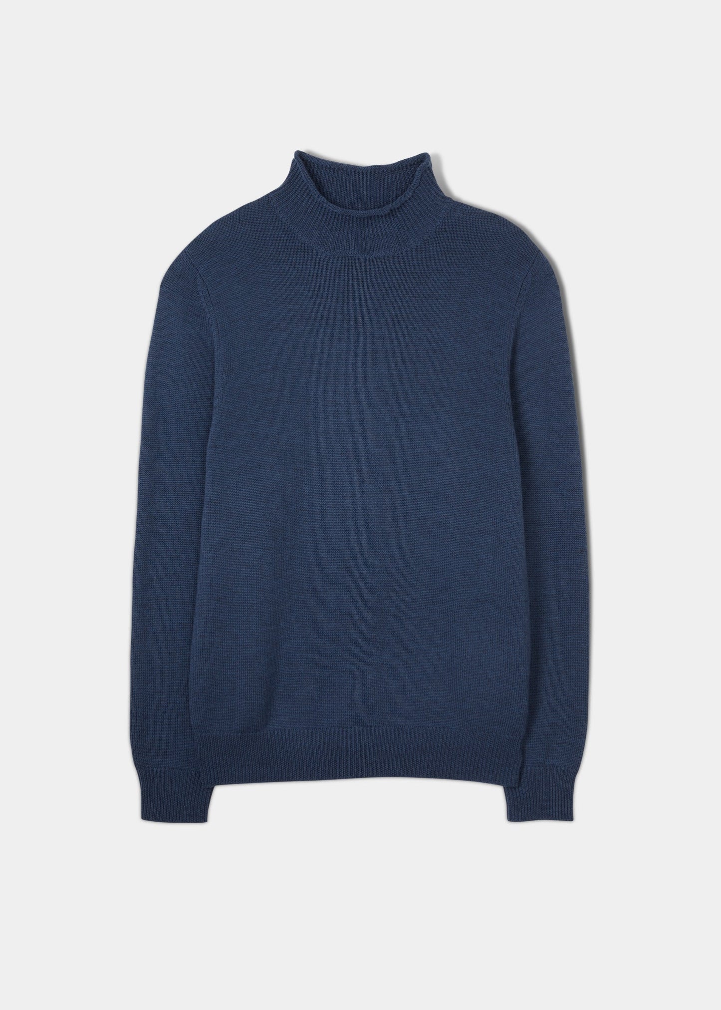 Fordwich Rolled Collar Jumper In Indigo 