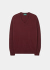 Hampshire Lambswool Jumper in Red Velvet 