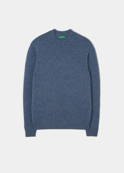 Men's Supersoft Shetland Jumper In Denim