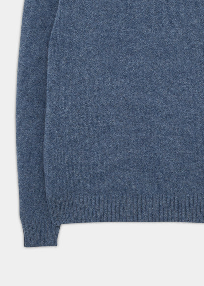 Men's Supersoft Shetland Jumper In Denim