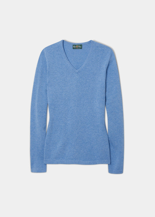 ladies-geelong-lambswool-vee-neck-jumper-mazerine