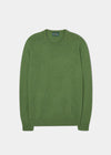 Lenzie Men's Lambswool Jumper In Watercress