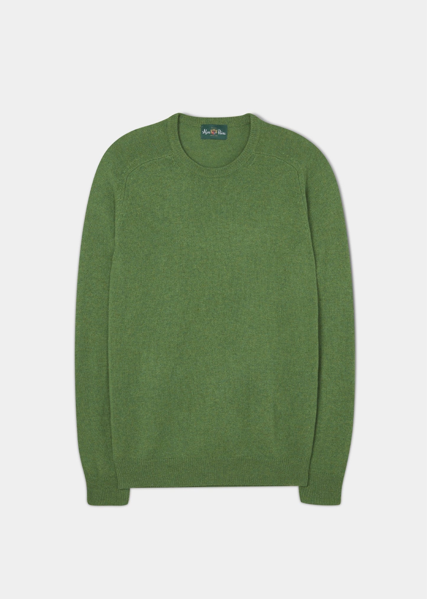 Lenzie Men's Lambswool Jumper In Watercress