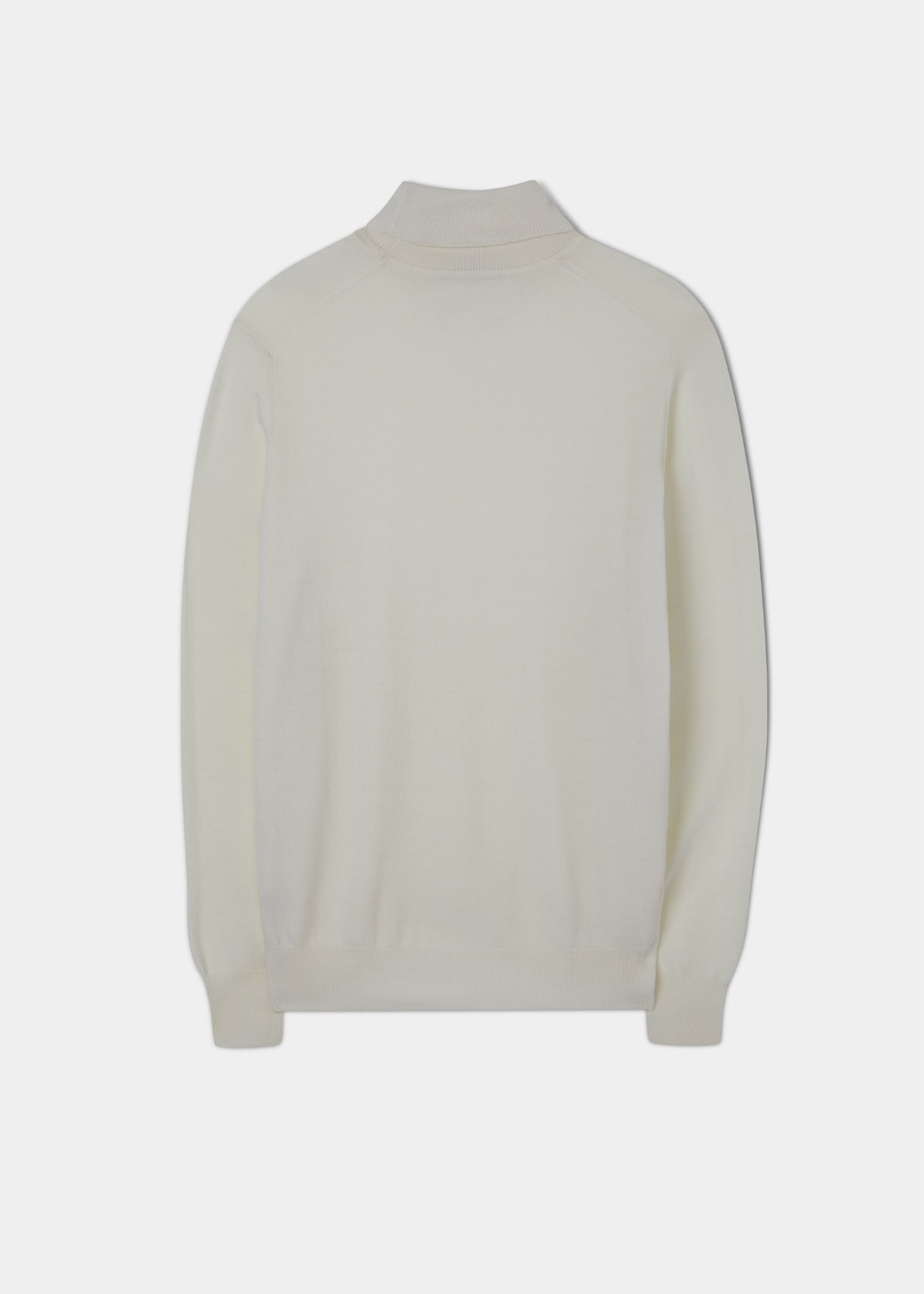 Linton Merino Wool Roll Neck Jumper in Ecru