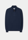 Morville 1/4 Zip Interlock Jersey In Navy