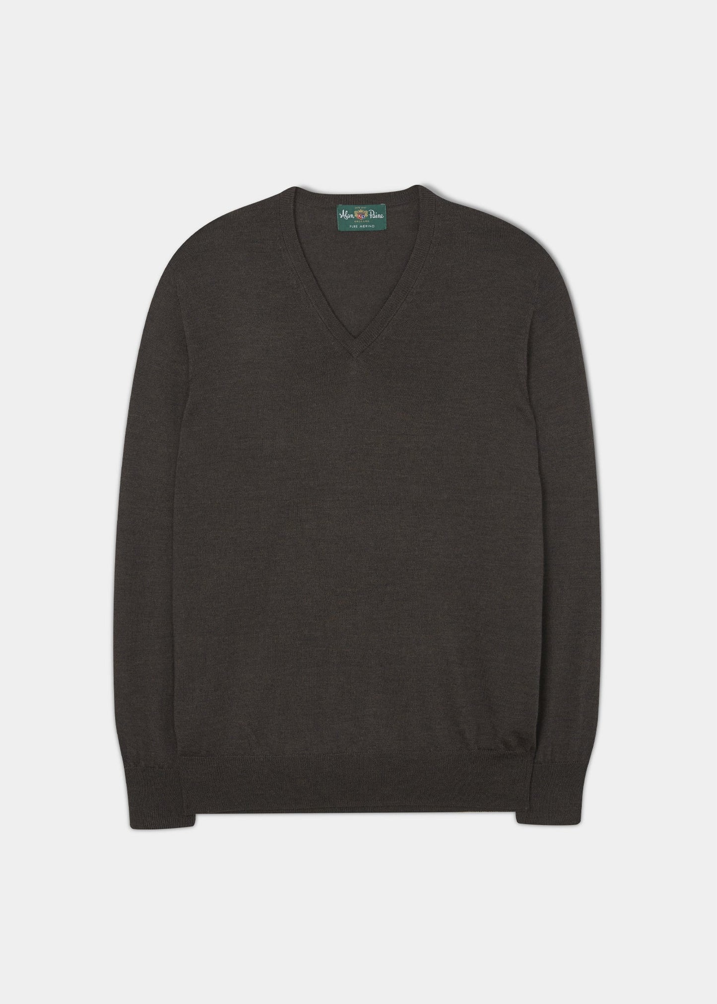 Millbreck Merino Wool Jumper in Dark Brown