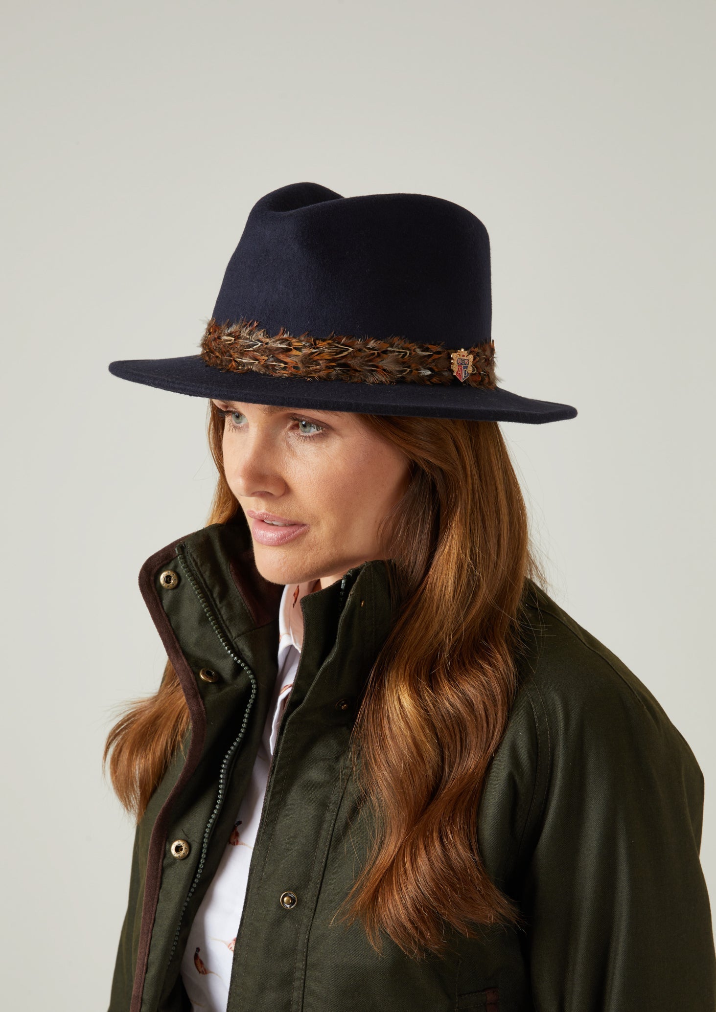 Richmond Ladies Fedora In Navy